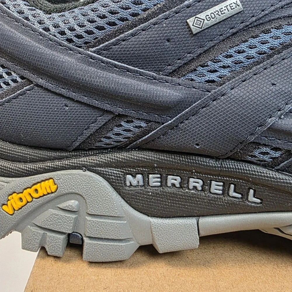 NEW Merrell Men's Moab 2 GTX Hiking Shoes Gore-Tex‎ Size 12M in Navy Marine #874